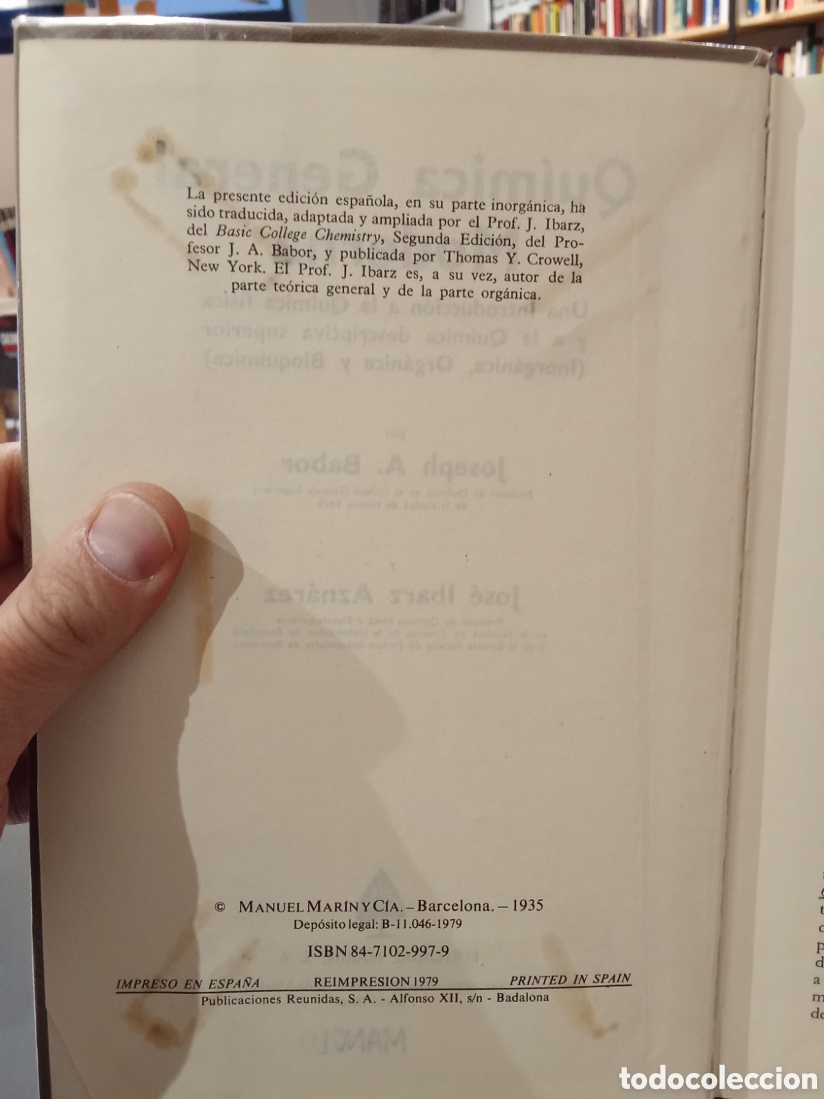 Libros de segunda mano de ciencias: Quimica general moderna Babor Ibarz - Editorial Marin - Foto 4