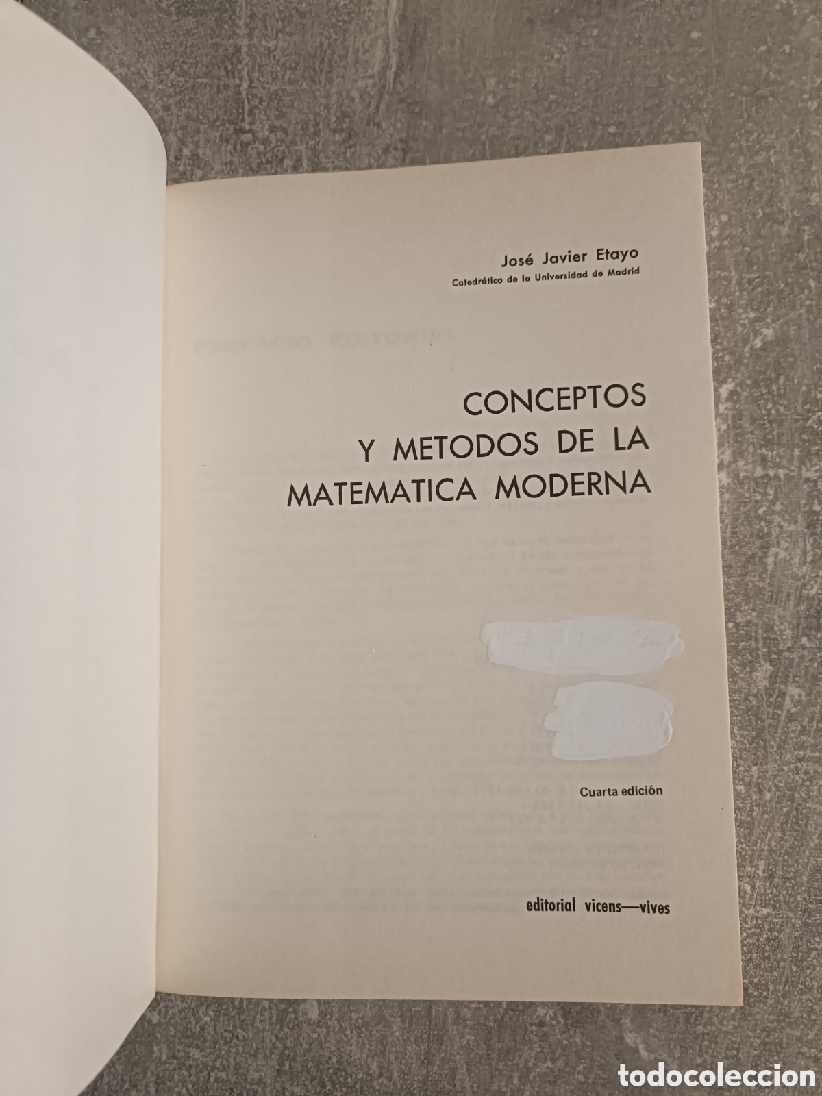 Libros de segunda mano de ciencias: Conceptos y m&eacute;todos de la matem&aacute;tica moderna. Jos&eacute; Javier Etayo - Foto 3