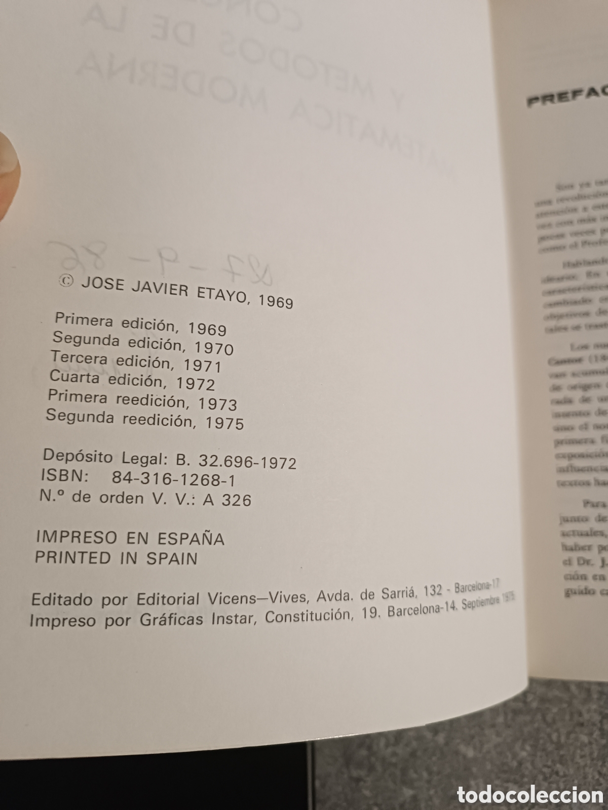 Libros de segunda mano de ciencias: Conceptos y m&eacute;todos de la matem&aacute;tica moderna. Jos&eacute; Javier Etayo - Foto 4