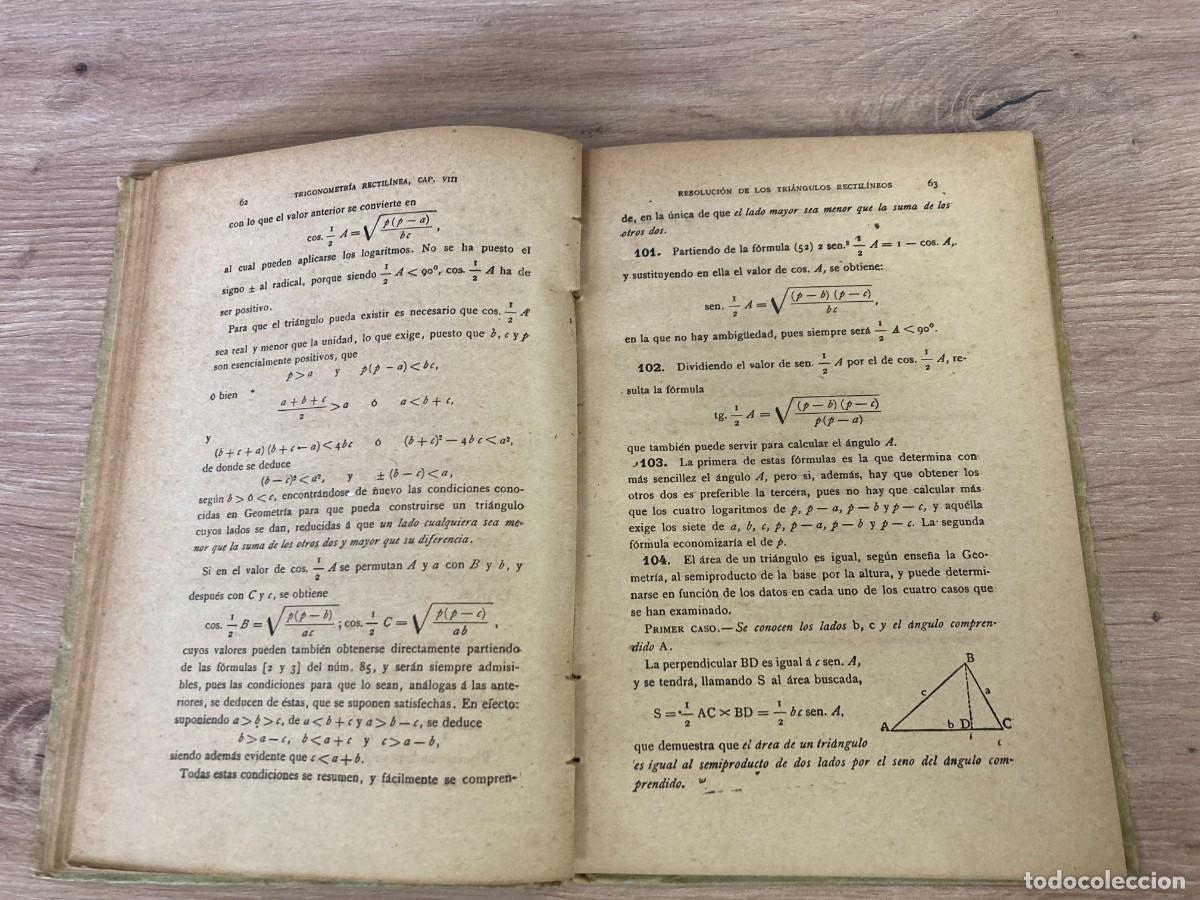 Libros de segunda mano de ciencias: Trigonometr&iacute;a rectil&iacute;nea y esf&eacute;rica J G&oacute;mez Pallete - Foto 5