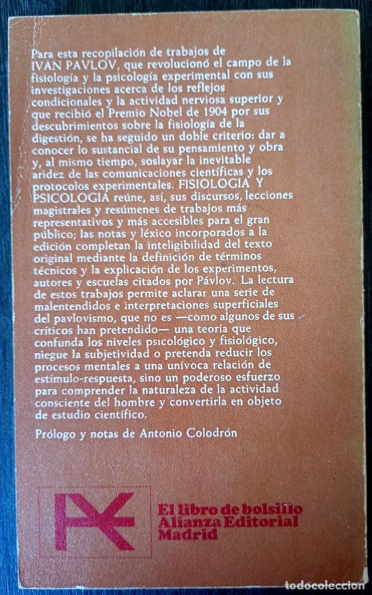 Libros de segunda mano: Ivan Pavlov . Fisiolog&iacute;a y psicolog&iacute;a - Foto 2