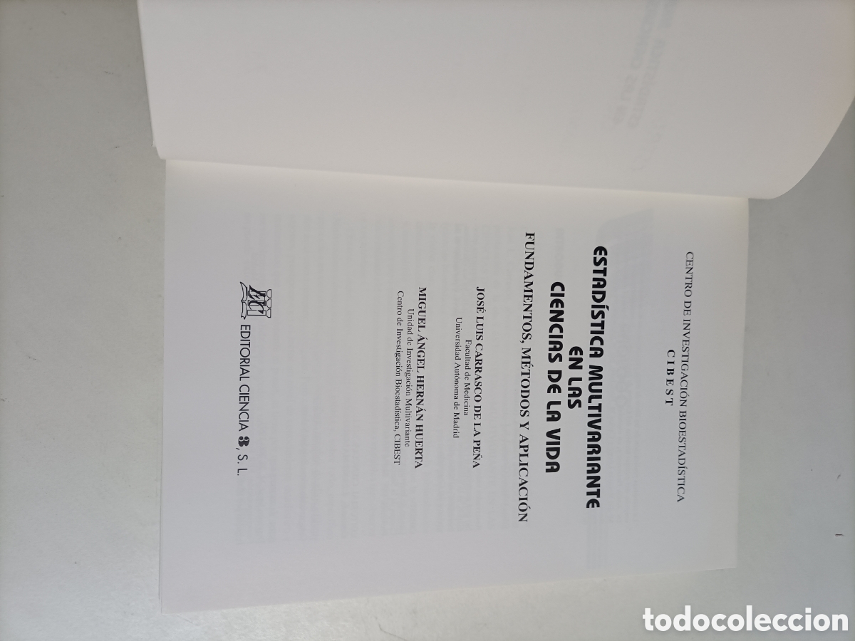 Libros de segunda mano de ciencias: Estad&iacute;stica multivariante en las ciencias de la vida. - Foto 6