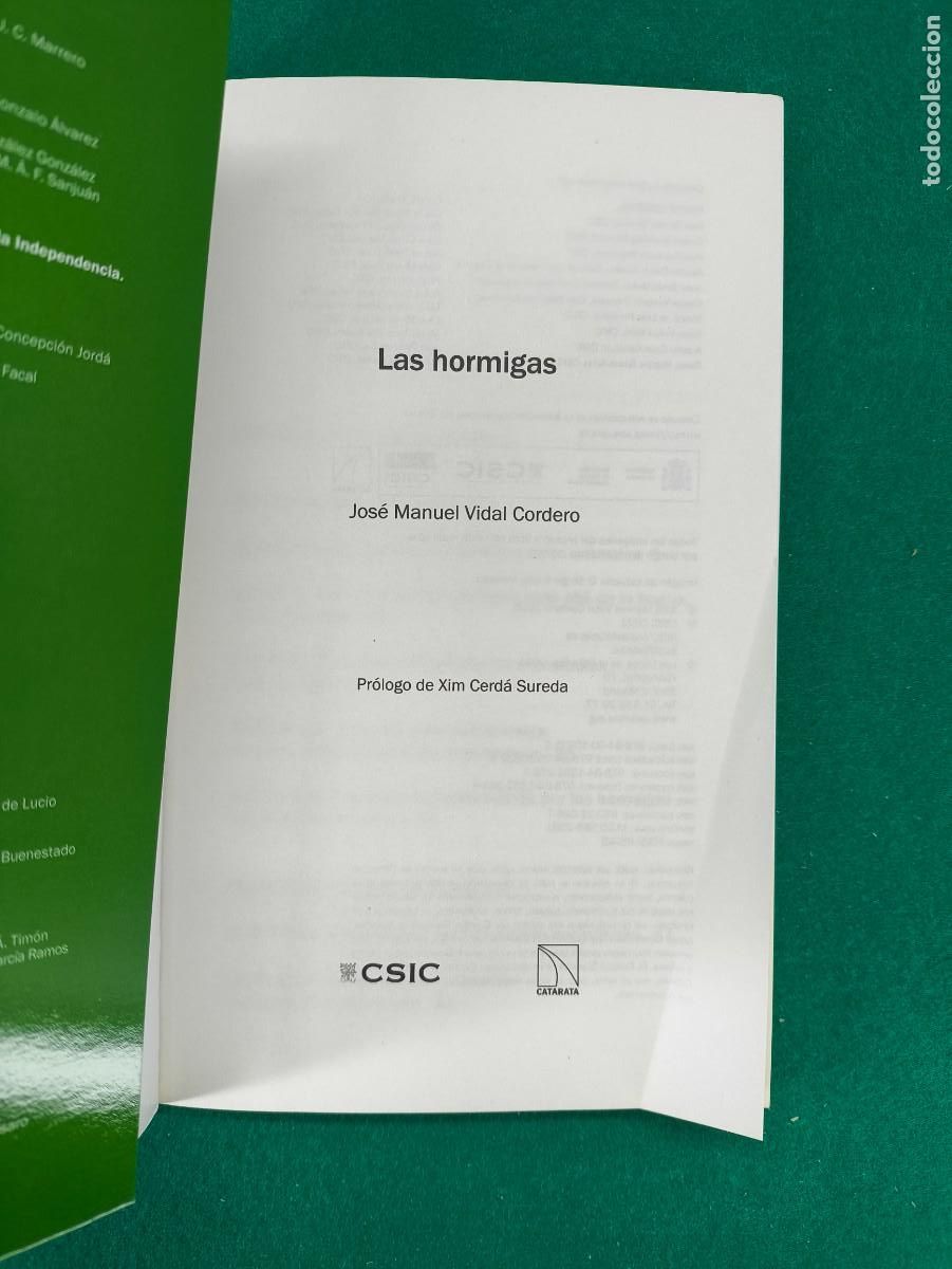 Libros de segunda mano: &iquest;QUE SABEMOS DE? LAS HORMIGAS / JOS&Eacute; MANUEL VIDAL CORDERO / 2021. CSIC - Foto 2
