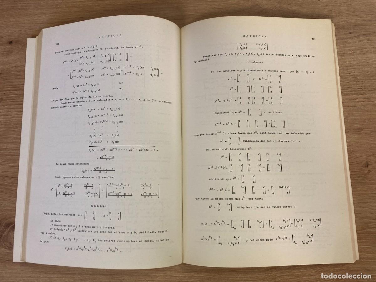 Libros de segunda mano de ciencias: Problemas de algebra lineal Tomo 1 E. T&eacute;bar Flores - Foto 6