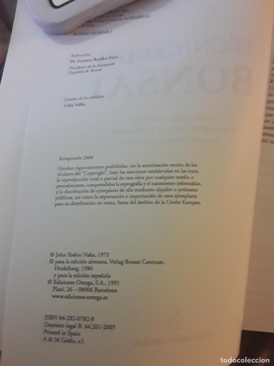Libros de segunda mano: T&eacute;cnicas del bonsai, de John Yoshio Naka. Omega. - Foto 2