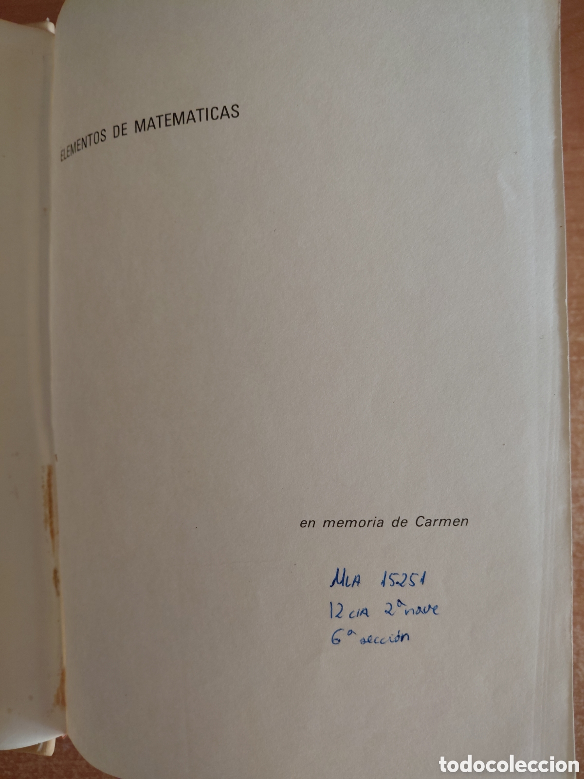 Libros de segunda mano de ciencias: Elementos de matem&aacute;ticas, Jos&eacute; Mart&iacute;nez Salas - Foto 3