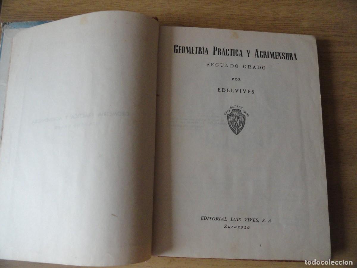 Libros de segunda mano de ciencias: Libro de Geometr&iacute;a 2&ordm; 1957 Ed. Vives - Foto 2