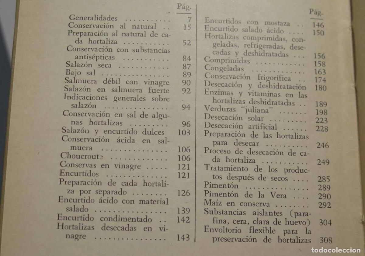 Libros de segunda mano: HORTALIZAS EN CONSERVA. MARTINEZ PINTOS - Foto 2