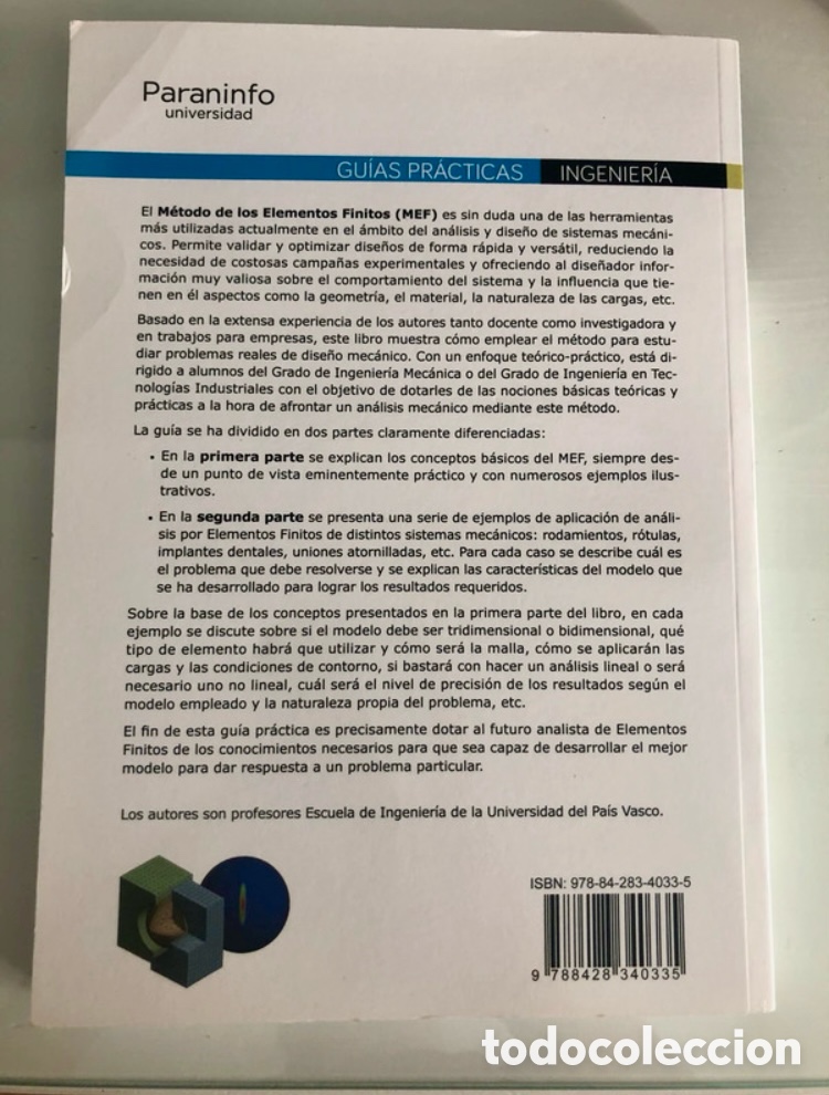 Libros de segunda mano de ciencias: Gu&iacute;a Pr&aacute;ctica de Elementos F&iacute;nitos en Est&aacute;tica. Ingenieria. - Foto 2