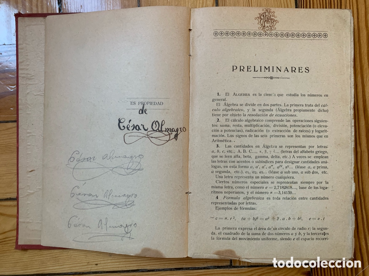 Libros de segunda mano de ciencias: Libro antiguo de &aacute;lgebra - Foto 4