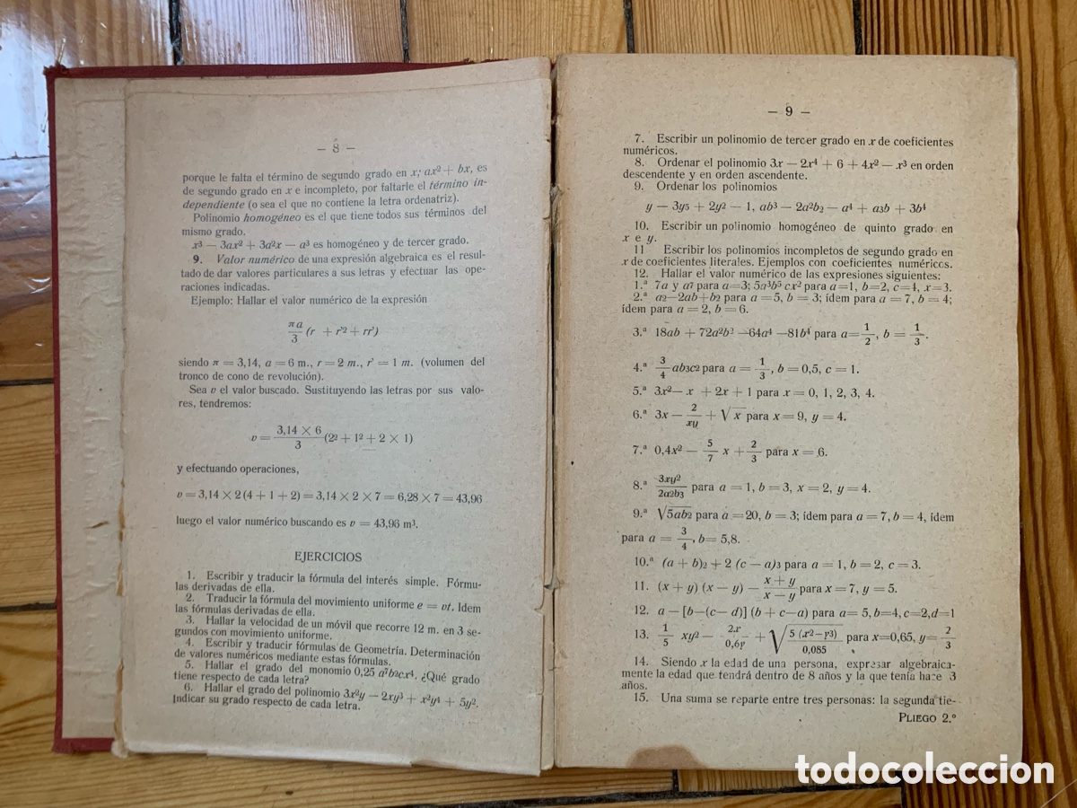 Libros de segunda mano de ciencias: Libro antiguo de &aacute;lgebra - Foto 5