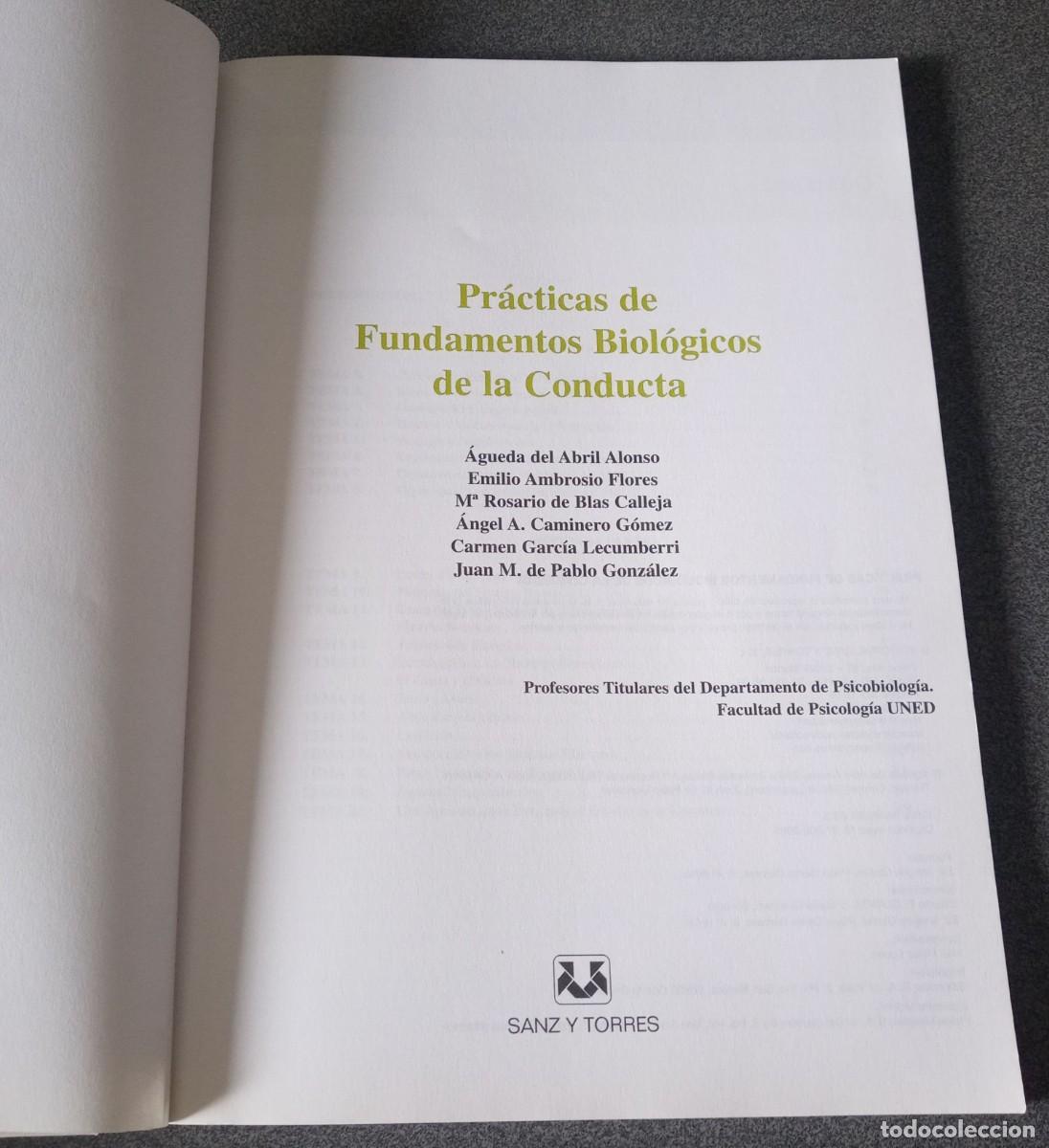 Libros de segunda mano: Pr&aacute;cticas De Fundamentos Biol&oacute;gicos De La Conducta - Foto 4