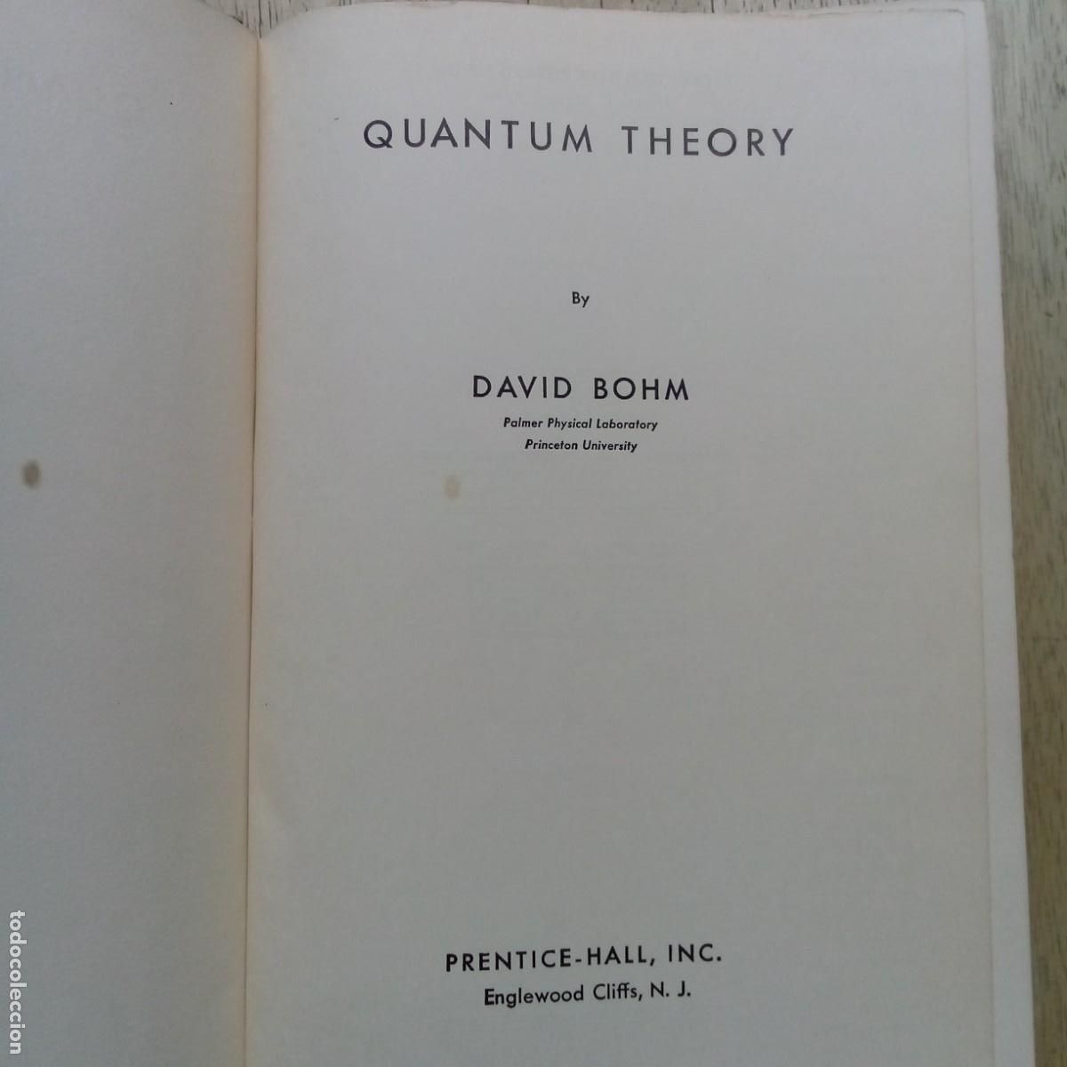 Libros de segunda mano de ciencias: Quantum Theory. David Bohm. In english - Foto 6