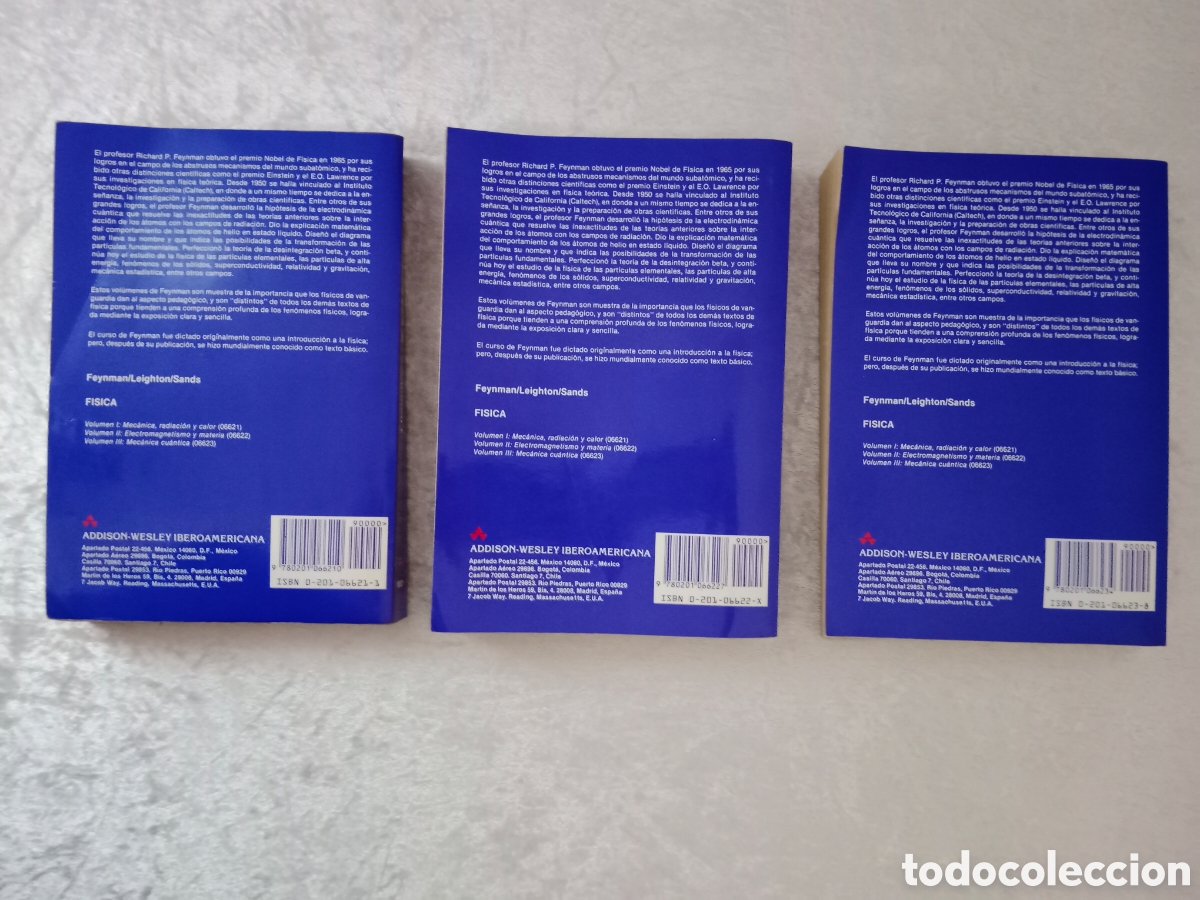 Libros de segunda mano de ciencias: F&Iacute;SICA FEYNMAN, I+II+II, 3 TOMOS ( OBRA COMPLETA) - Foto 2