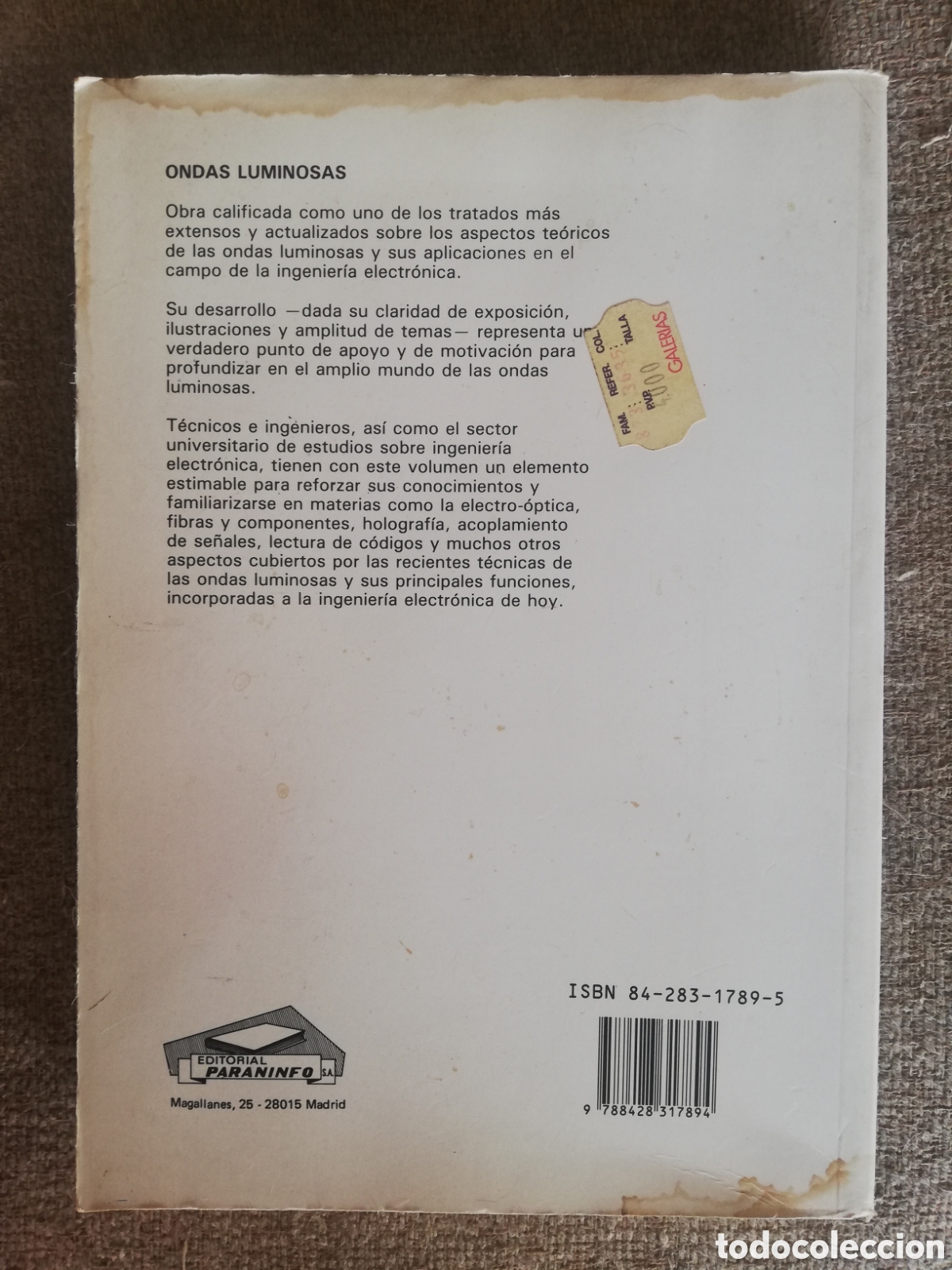 Libros de segunda mano de ciencias: Ondas luminosas. Introducci&oacute;n a la tecnolog&iacute;a optoelectr&oacute;nica, de Jca Chaimowicz - Foto 3