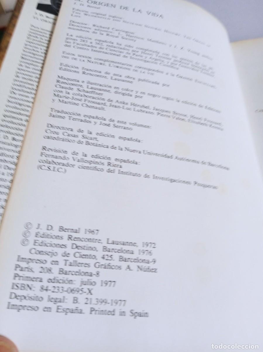 Libros de segunda mano: EL ORIGEN DE LA VIDA J.D. Bernal - Foto 6