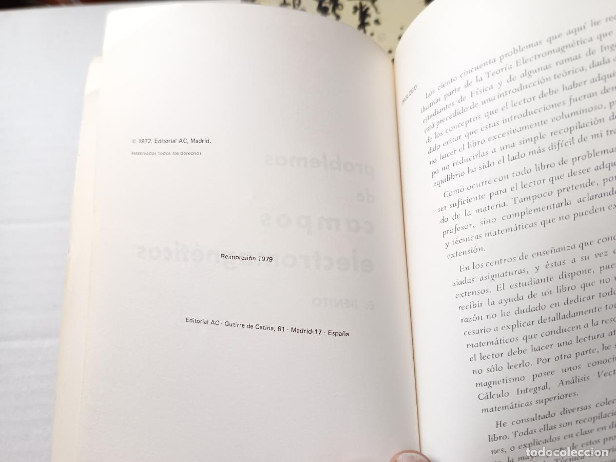 Libros de segunda mano de ciencias: PROBLEMAS DE CAMPOS ELECTROMAGNETICOS E. BENITO, AC 1979 - Foto 2