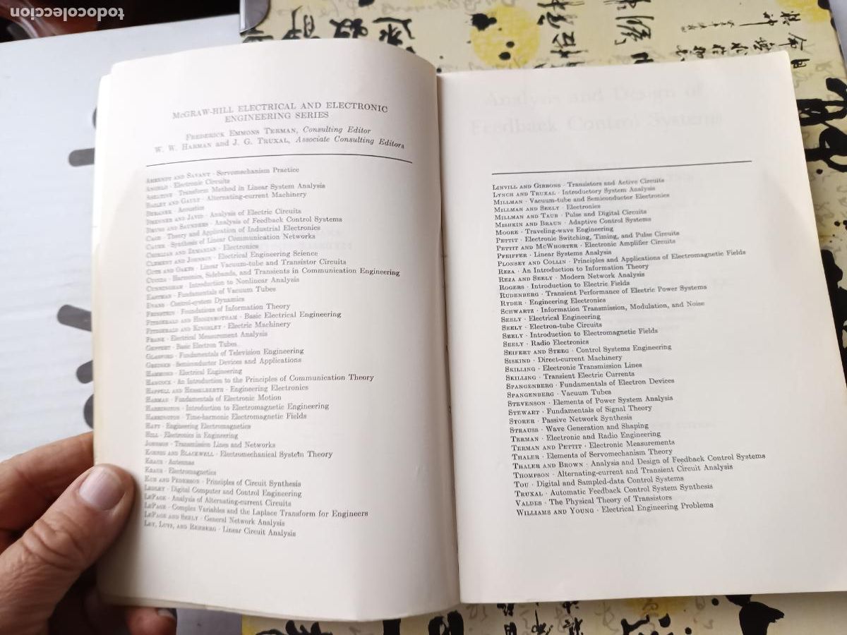 Libros de segunda mano de ciencias: ANALYSIS & DESIGN OF FEEDBACK CONTROL SYSTEMS - THALER & BROWN. EN INGLES - Foto 2