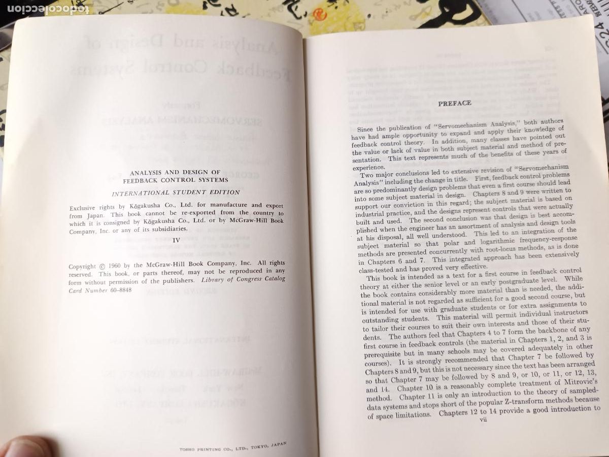 Libros de segunda mano de ciencias: ANALYSIS & DESIGN OF FEEDBACK CONTROL SYSTEMS - THALER & BROWN. EN INGLES - Foto 4