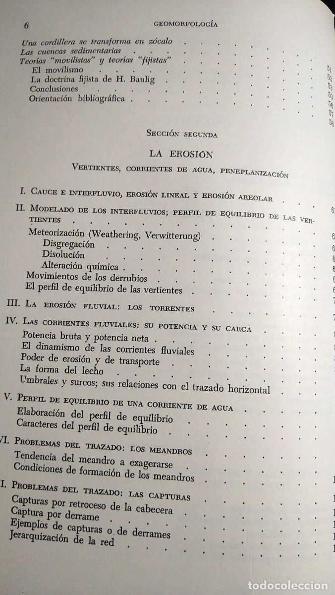 Libros de segunda mano: GEOMORFOLOG&Iacute;A - M. DERRUAU - Foto 5