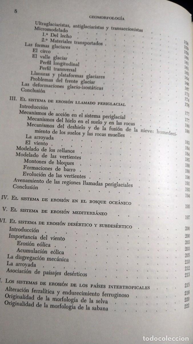 Libros de segunda mano: GEOMORFOLOG&Iacute;A - M. DERRUAU - Foto 7