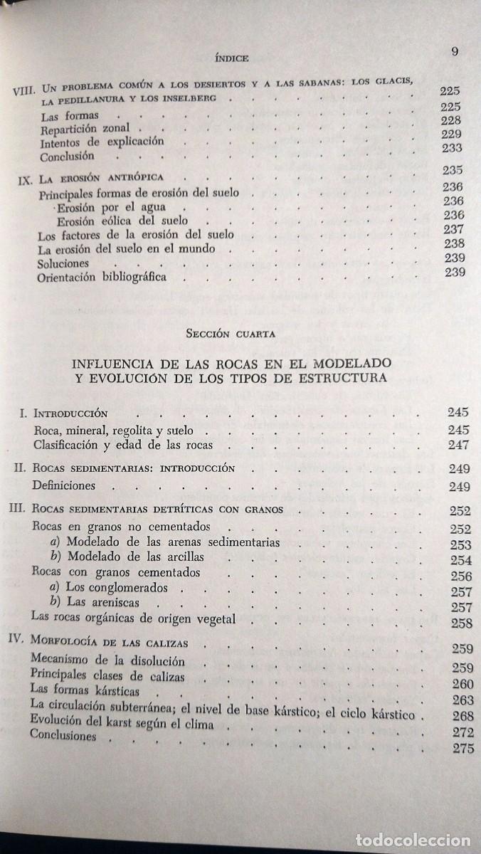 Libros de segunda mano: GEOMORFOLOG&Iacute;A - M. DERRUAU - Foto 8