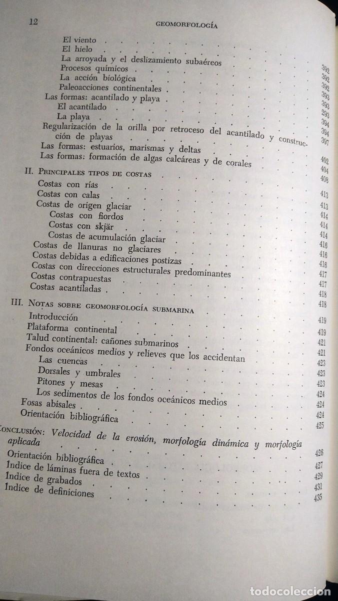 Libros de segunda mano: GEOMORFOLOG&Iacute;A - M. DERRUAU - Foto 11
