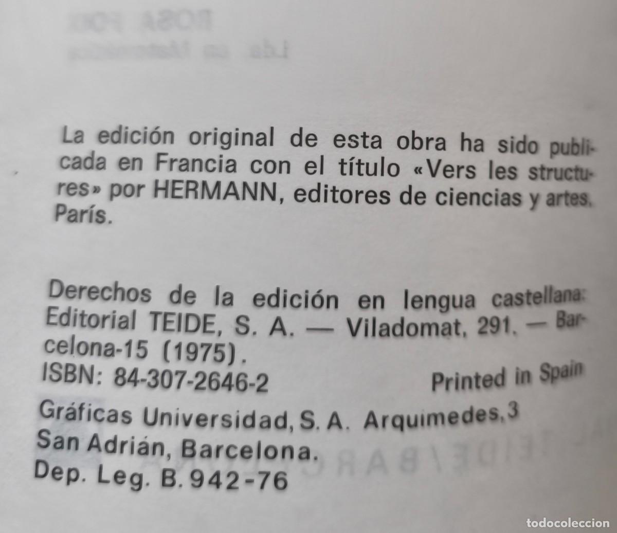 Libros de segunda mano de ciencias: EN BUSCA DE LAS ESTRUCTURAS. Nueva pedagog&iacute;a de la matem&aacute;tica - Remi Ziglon - Foto 3