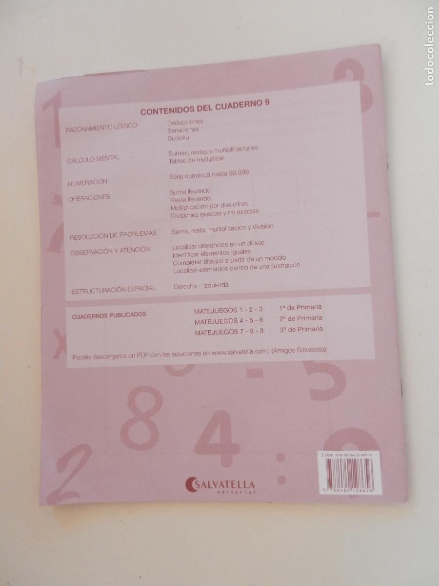 Libros de segunda mano de ciencias: MATEJUEGOS 9 - SALVATELLA EDITORIAL - 1&ordf; EDC 2015 - Foto 3