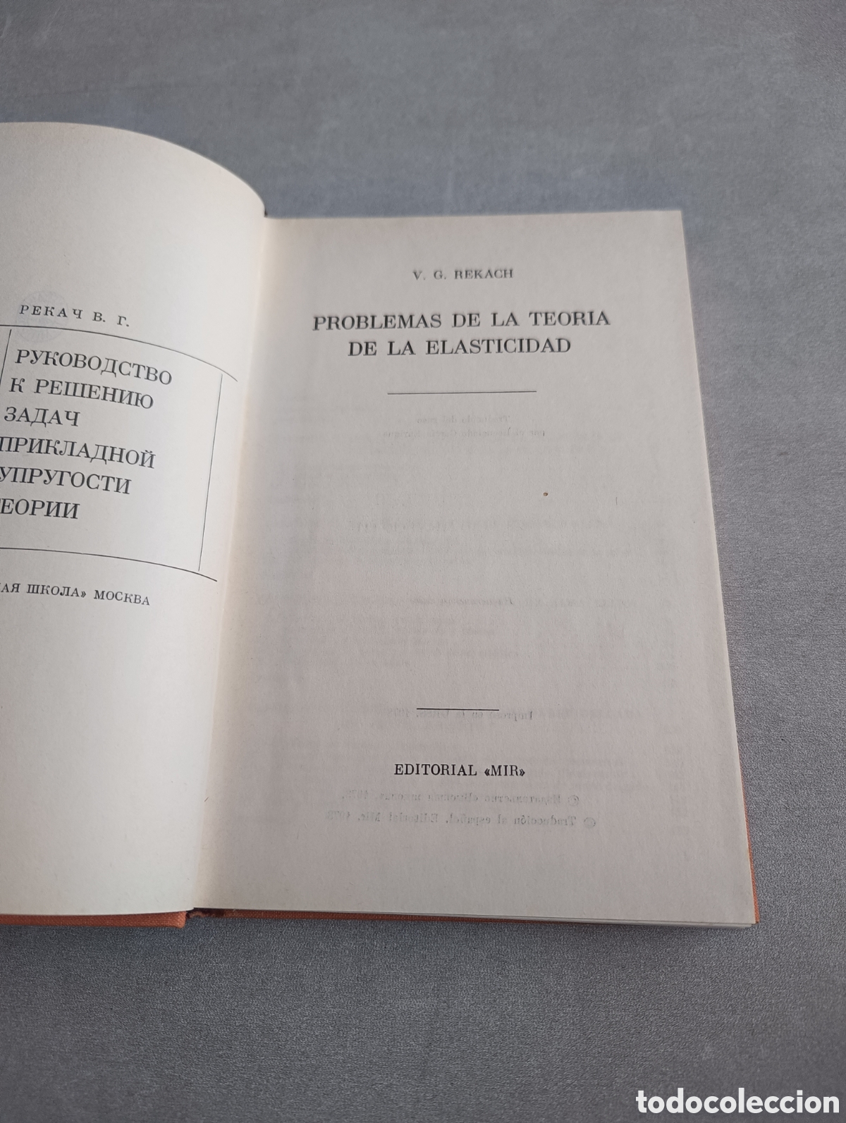 Libros de segunda mano de ciencias: Problemas de la teoria de la elasticidad. V.G. Rekach . Editorial Mir. - Foto 2