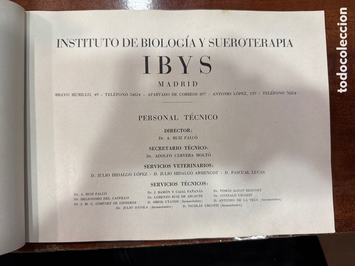 Libros de segunda mano: INSTITUTO DE BIOLOG&Iacute;A Y SUEROTERAPIA IBYS. Nuestros cerdos - Foto 2