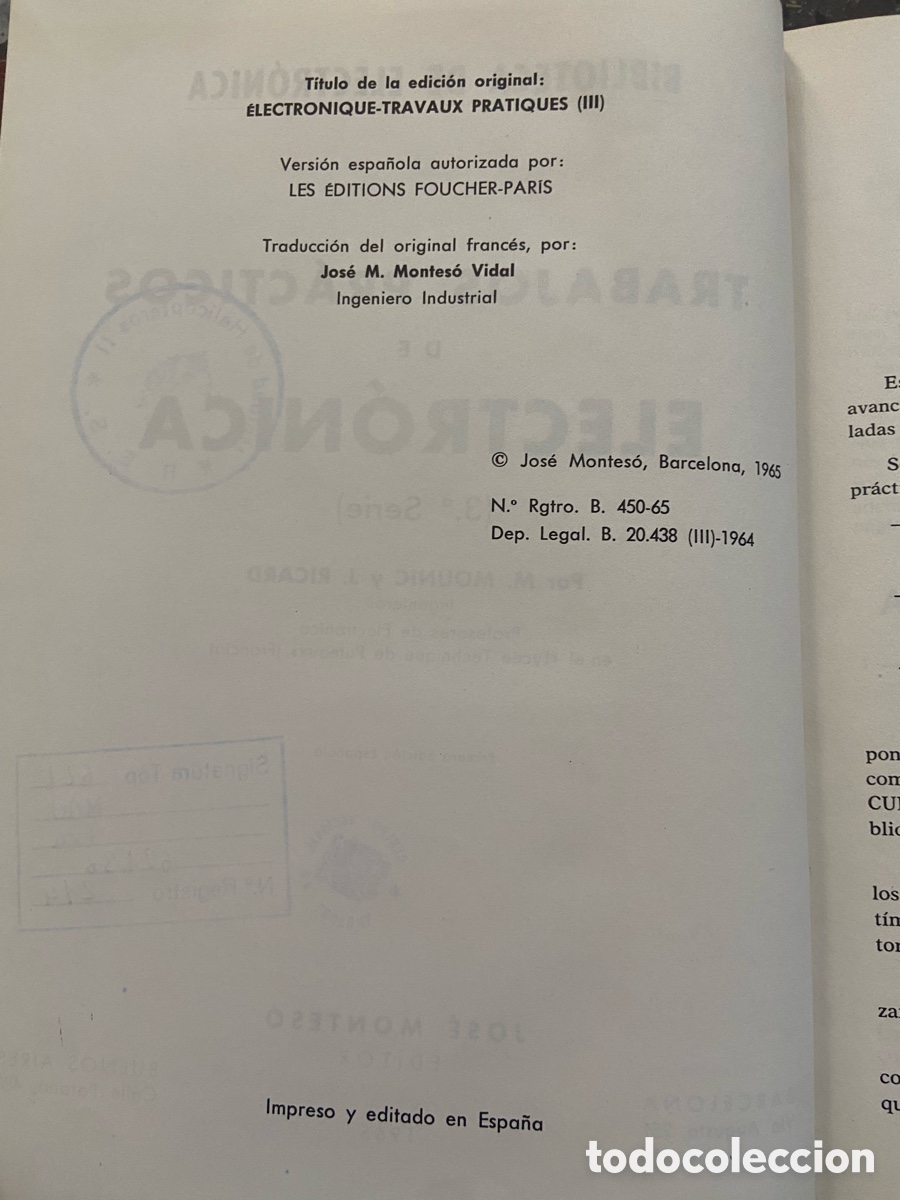 Libros de segunda mano de ciencias: tres libros de la serie Trabajos Pr&aacute;cticos de Electr&oacute;nica. - Foto 3