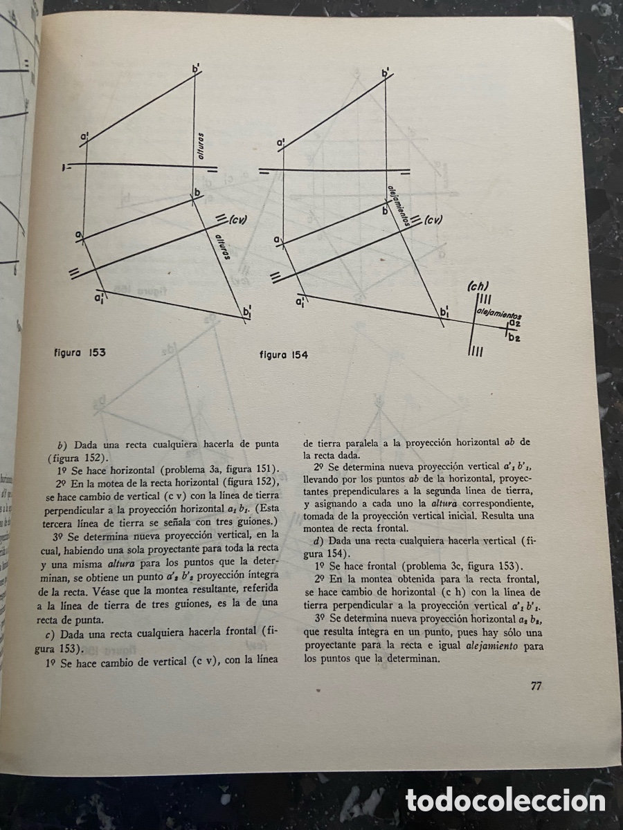 Libros de segunda mano de ciencias: Libro Geometr&iacute;a Descriptiva de Miguel de la Torre Carb&oacute;. 1965 - Foto 7