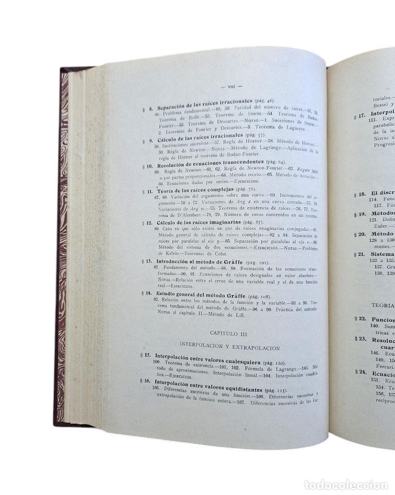 Libros de segunda mano de ciencias: Rey Pastor, J.- LECCIONES DE &Aacute;LGEBRA (1946) - Foto 4