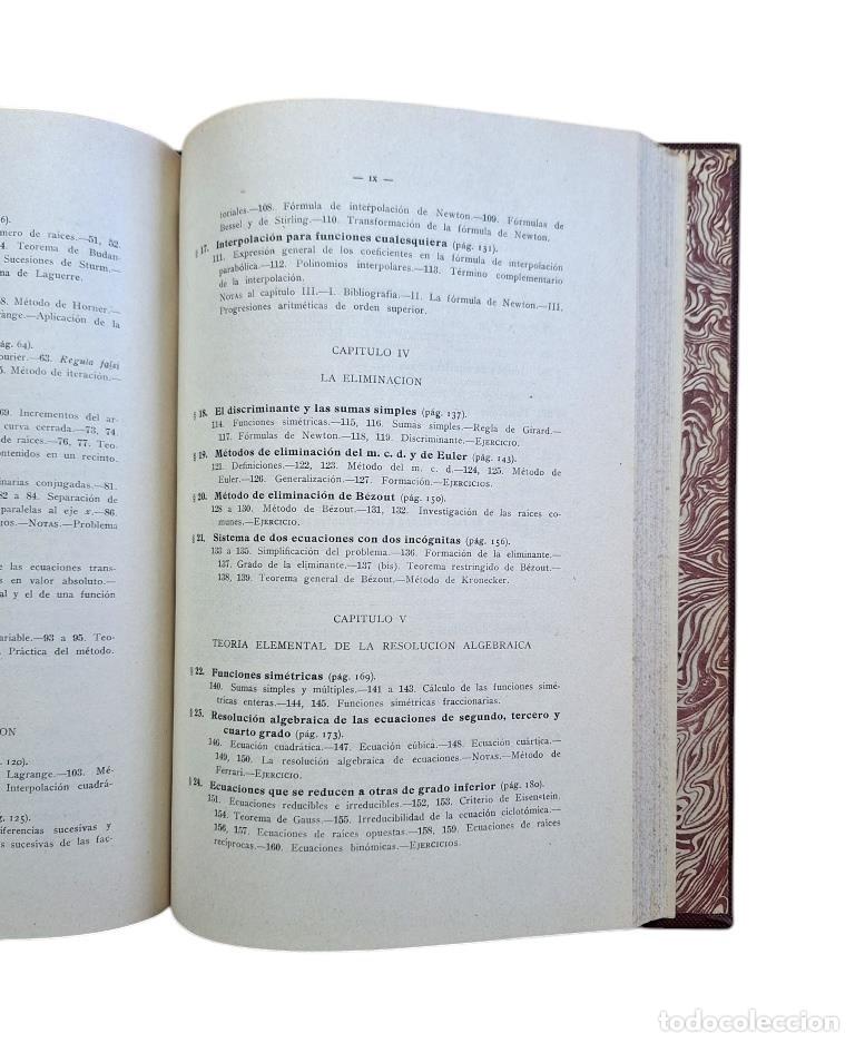 Libros de segunda mano de ciencias: Rey Pastor, J.- LECCIONES DE &Aacute;LGEBRA (1946) - Foto 5
