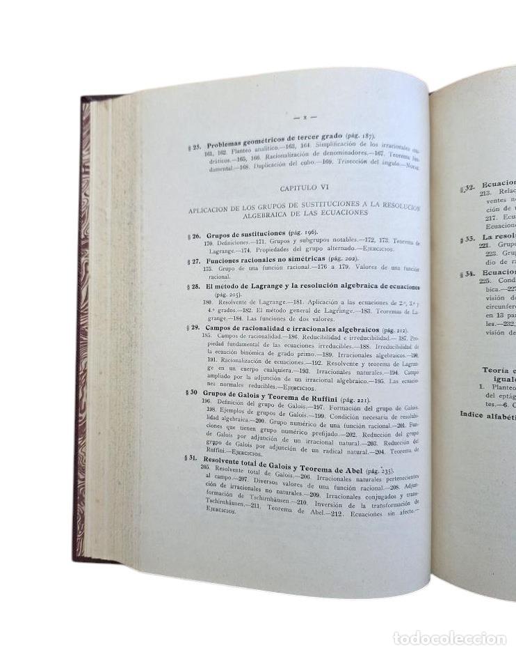 Libros de segunda mano de ciencias: Rey Pastor, J.- LECCIONES DE &Aacute;LGEBRA (1946) - Foto 7