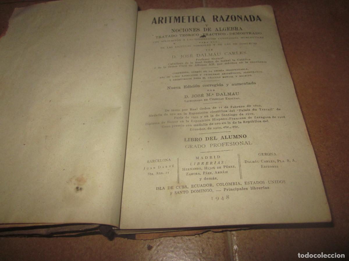Libros de segunda mano de ciencias: JOSE DALMAU - ARITMETICA RAZONADA - 1948 - Foto 3