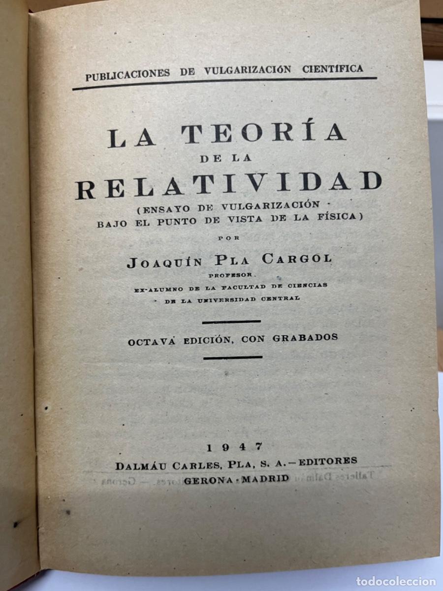 Libros de segunda mano de ciencias: Pla y Cargol, J. - Teor&iacute;a de la relatividad - Foto 3