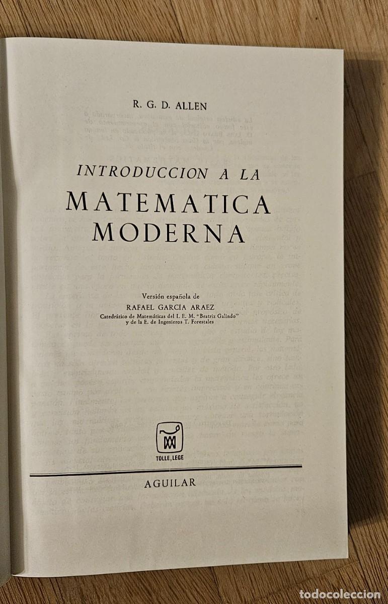 Libros de segunda mano de ciencias: Introducci&oacute;n a la Matematica Moderna, Allen - Foto 1