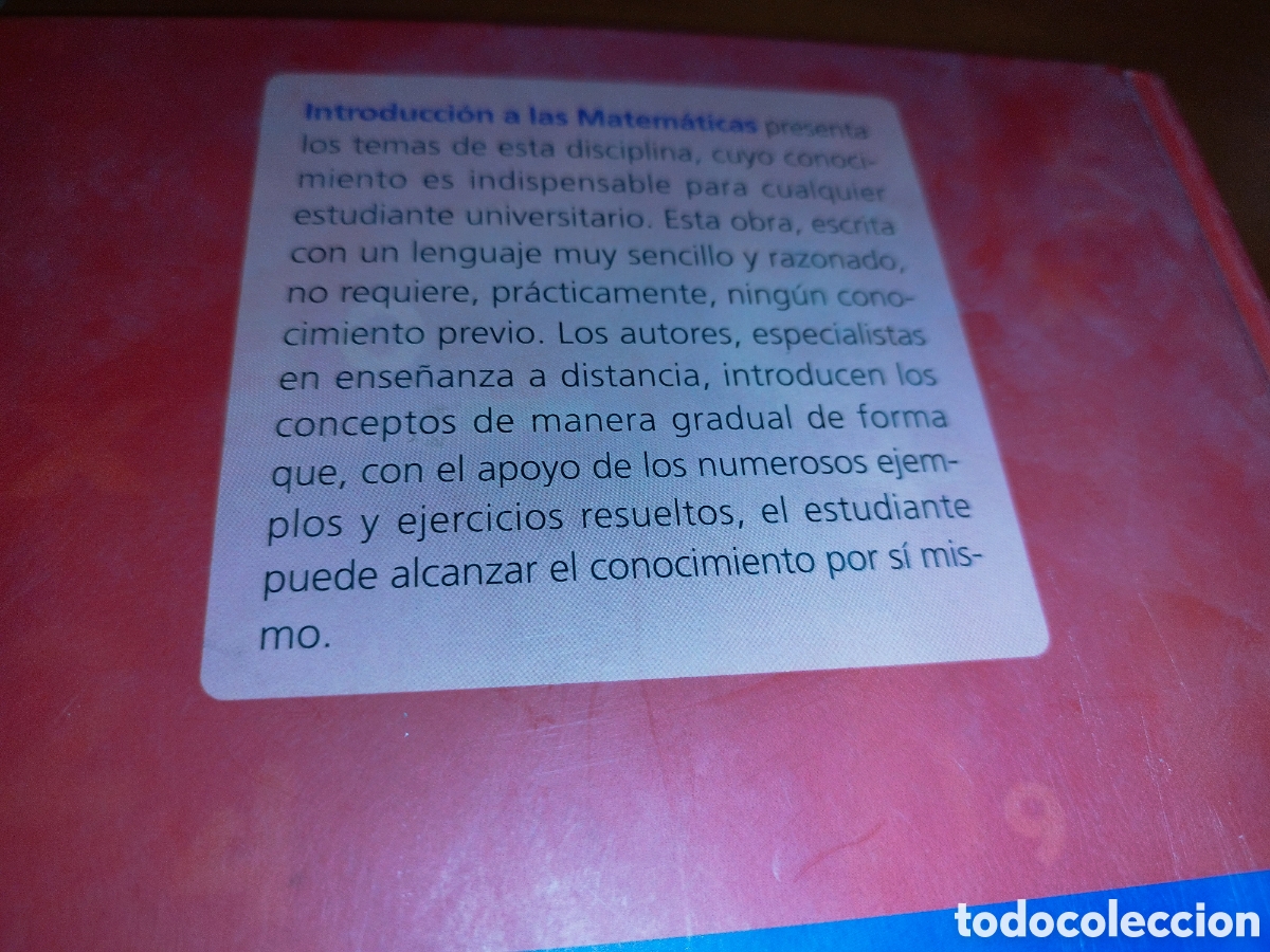 Libros de segunda mano de ciencias: INTRODUCCION A LAS MATEMATICAS. ACCESO A LA UNIVERSIDAD. ED, ACADEMICAS, 2005. - Foto 3