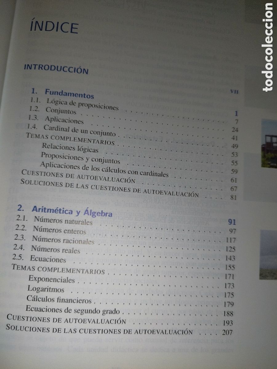 Libros de segunda mano de ciencias: INTRODUCCION A LAS MATEMATICAS. ACCESO A LA UNIVERSIDAD. ED, ACADEMICAS, 2005. - Foto 6