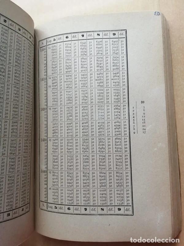 Libros de segunda mano de ciencias: TABLAS DE LOS LOGARITMOS VULGARES D. Vicente Vazquez Queipo - Foto 7