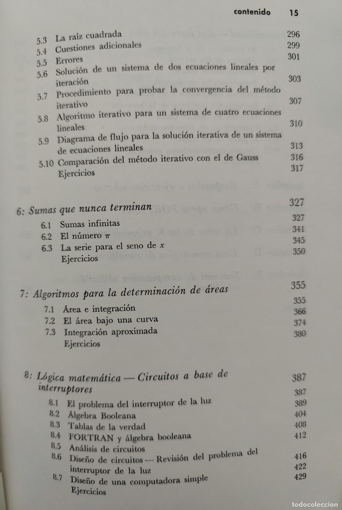 Libros de segunda mano de ciencias: MATEM&Aacute;TICAS Y COMPUTACI&Oacute;N CON PROGRAMACI&Oacute;N FORTRAN. WILLIAM DORN. HERBERT GREENBERG - Foto 5