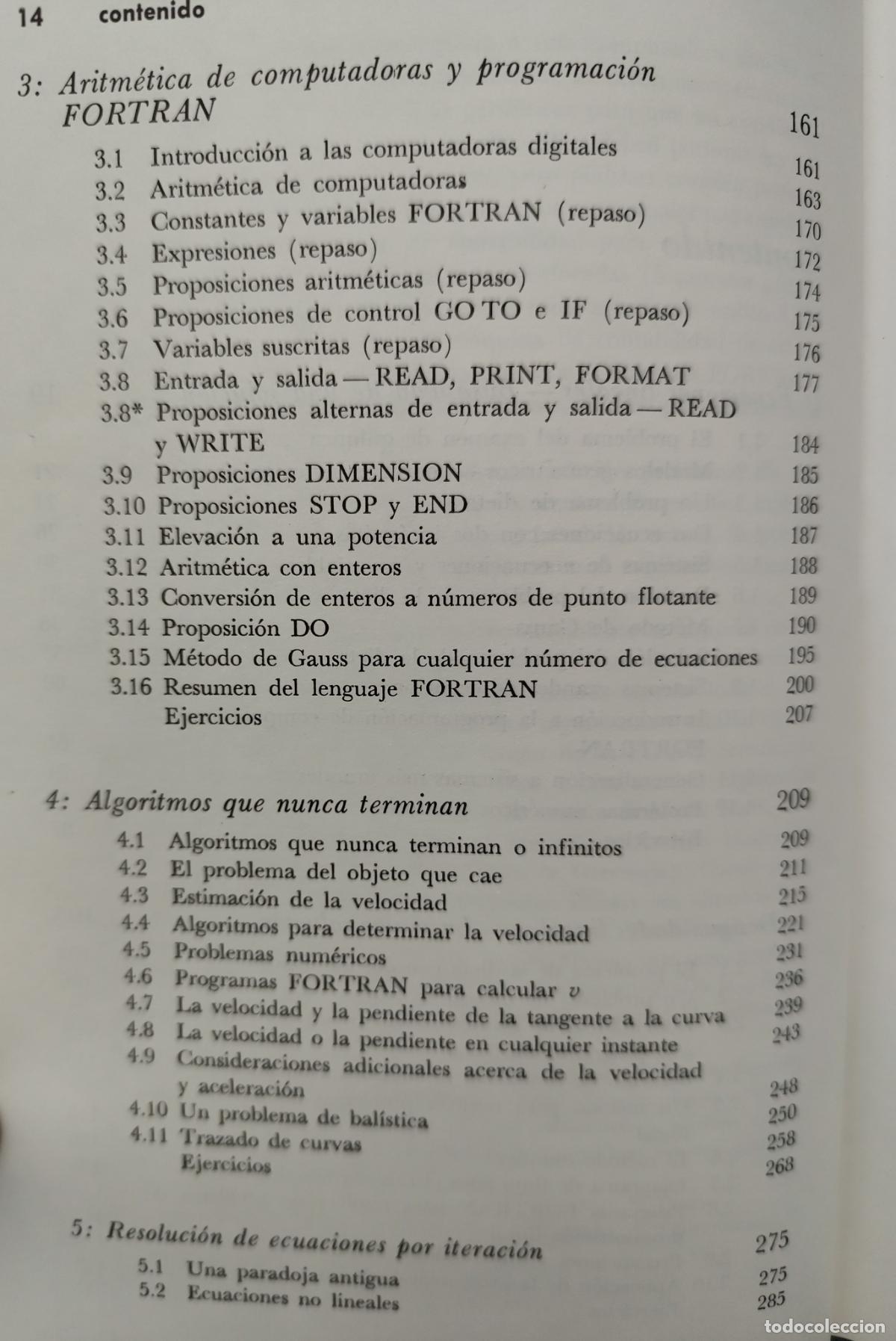 Libros de segunda mano de ciencias: MATEM&Aacute;TICAS Y COMPUTACI&Oacute;N CON PROGRAMACI&Oacute;N FORTRAN. WILLIAM DORN. HERBERT GREENBERG - Foto 6