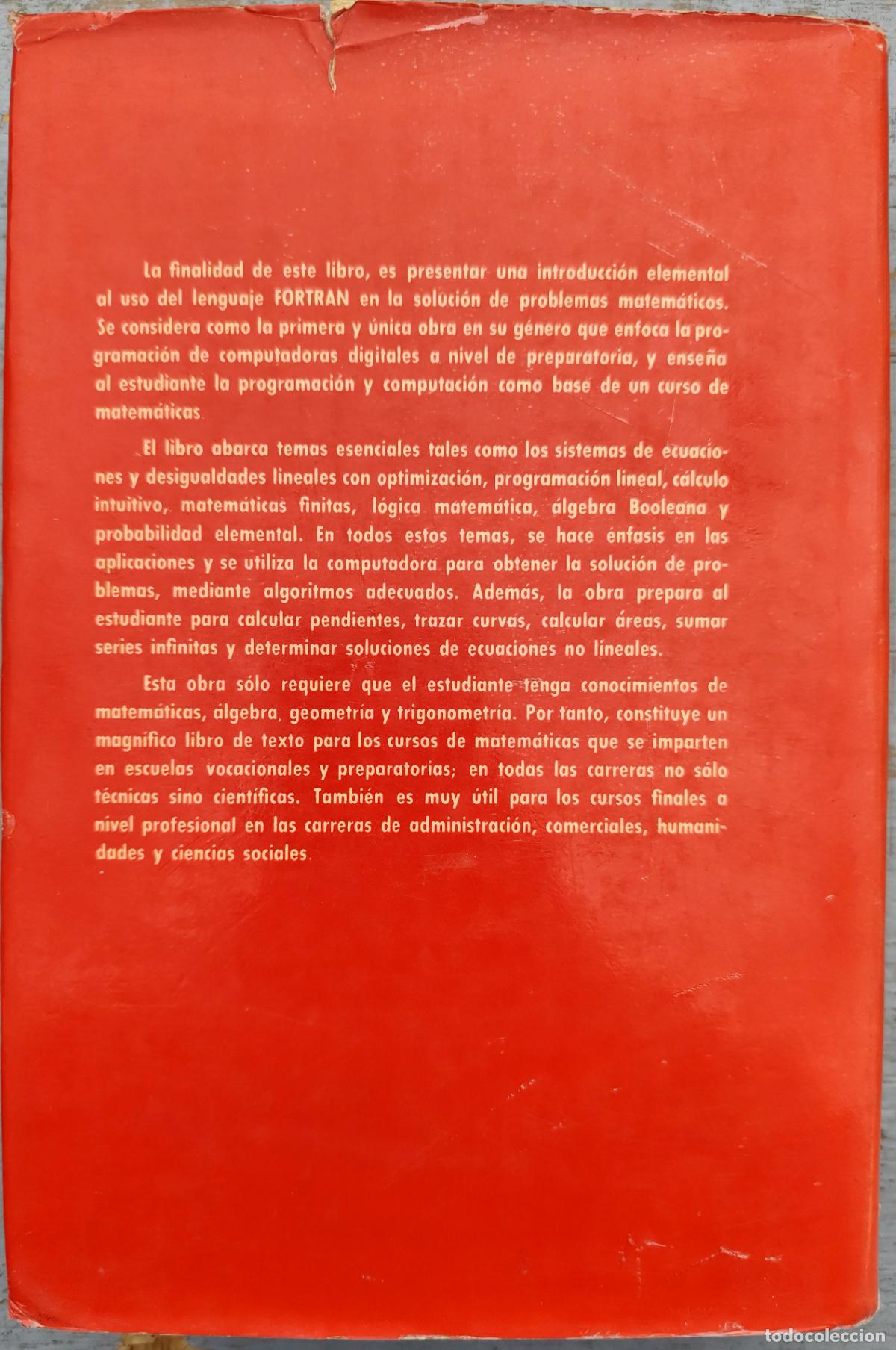 Libros de segunda mano de ciencias: MATEM&Aacute;TICAS Y COMPUTACI&Oacute;N CON PROGRAMACI&Oacute;N FORTRAN. WILLIAM DORN. HERBERT GREENBERG - Foto 8