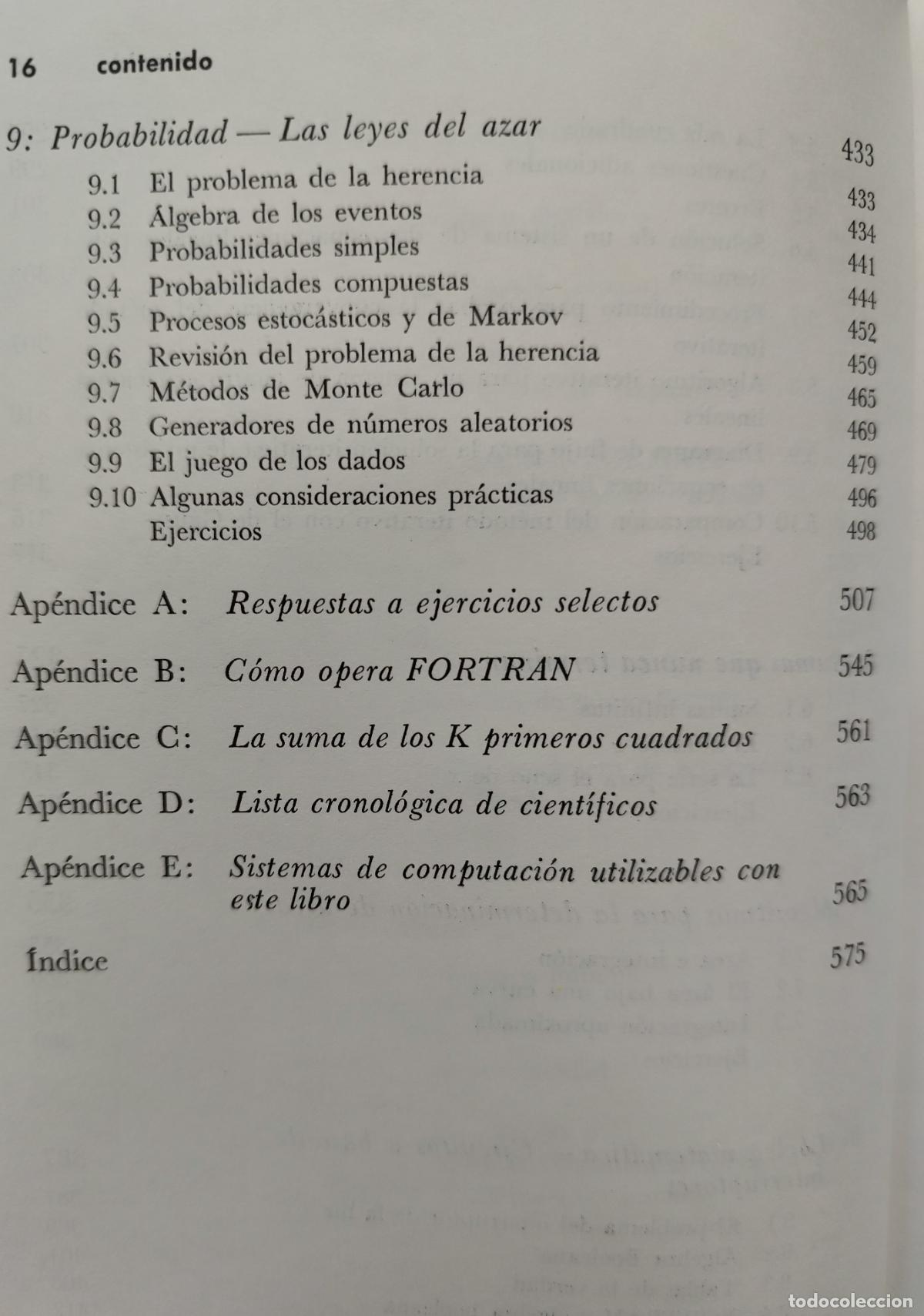Libros de segunda mano de ciencias: MATEM&Aacute;TICAS Y COMPUTACI&Oacute;N CON PROGRAMACI&Oacute;N FORTRAN. WILLIAM DORN. HERBERT GREENBERG - Foto 7