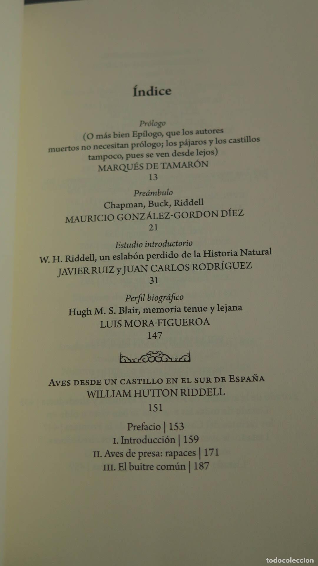 Libros de segunda mano: AVES DESDE UN CASTILLO EN EL SUR DE ESPA&Ntilde;A. HUTTON RIDDELL, WILLIAM. - Foto 2