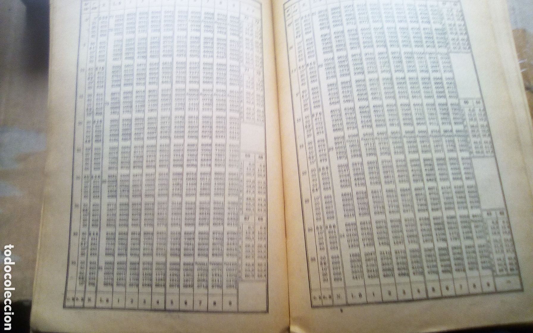 Libros de segunda mano de ciencias: Tablas de logaritmos. Trigonom&eacute;tricas y de c&aacute;lculo de intereses. Por Eusebio S&aacute;nchez Ramos. 1965. - Foto 10