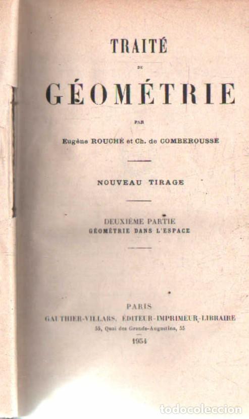 Libros de segunda mano de ciencias: TRAIT&Eacute; DE G&Eacute;OM&Eacute;TRIE. ROUCH&Eacute; / COMBEROUSSE. A-MAT-603 - Foto 1