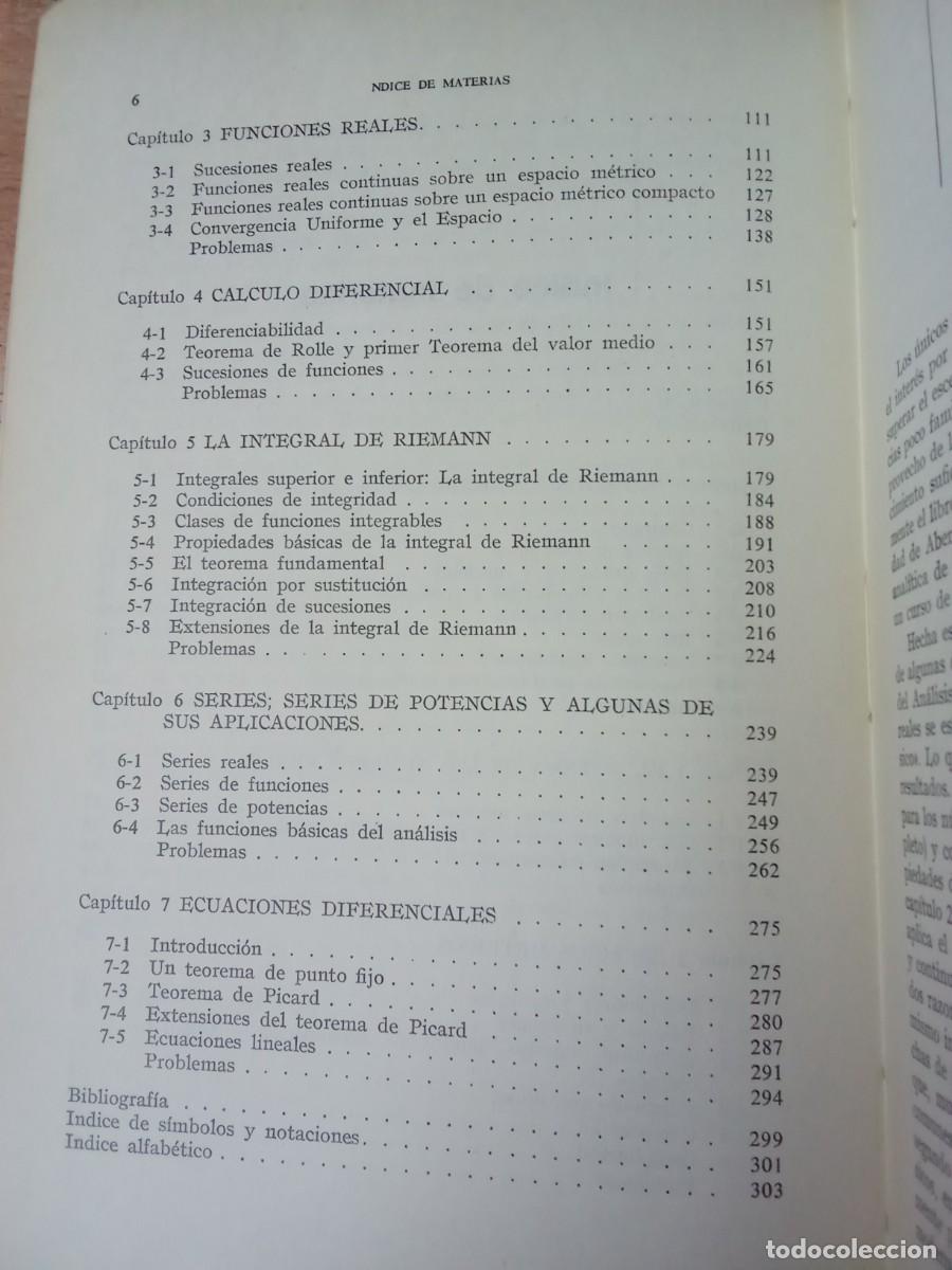 Libros de segunda mano de ciencias: INTRODUCCION AL ANALISIS REAL - White - Foto 3